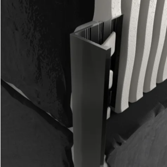 Amark 11mm Gloss Black L Profile Aluminium Angle - 3 Metres