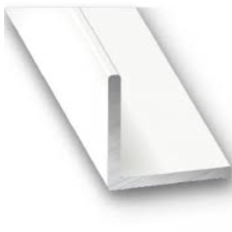 Capral White Pearl Floss Aluminium Angle - 50 x 25 x 1.6mm - 3.25m